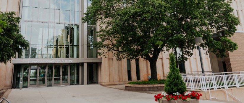 View of the outside of the Science and Technology Building.