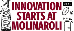 cover of brochure, words- innovation starts at molinaroli