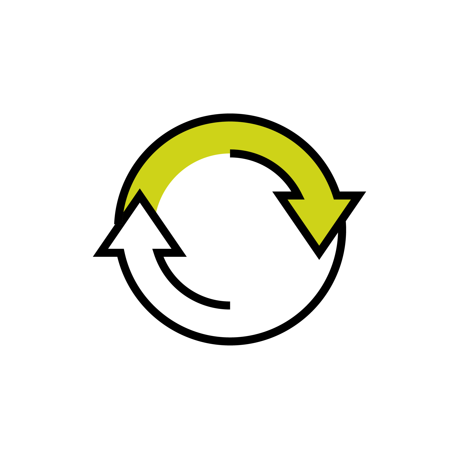 circular feedback loop icon