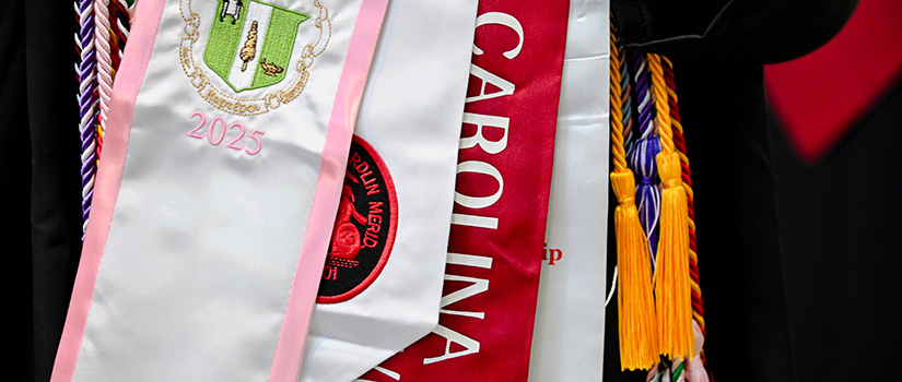 Image of graduation stoles and tassles