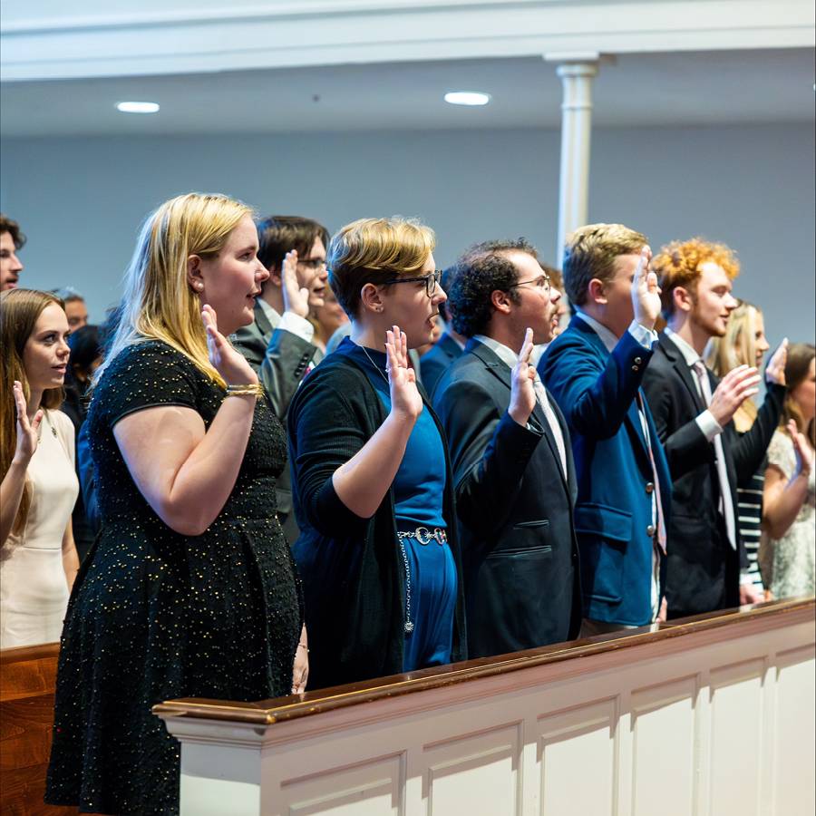sworn into student senate