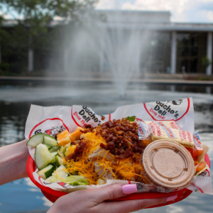 Food from Groucho's deli pictured on the USC campus.