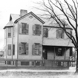 The old USC infirmary stands like a farmhouse in a vintage black and white photograph. 